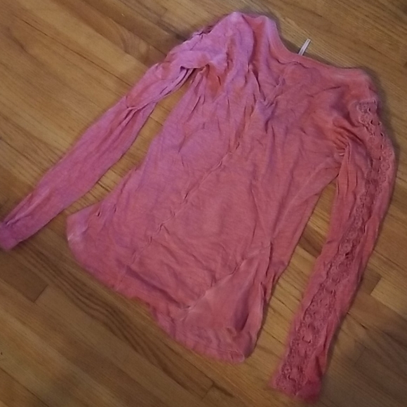 Free People Pink Small Henley Top - Picture 4 of 4